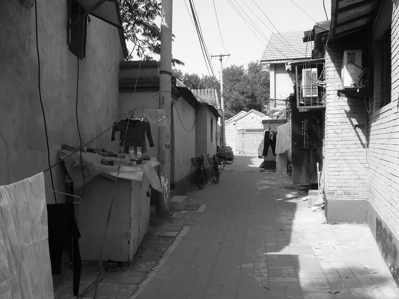 Traditional hutong lane near Shichahai in Beijing