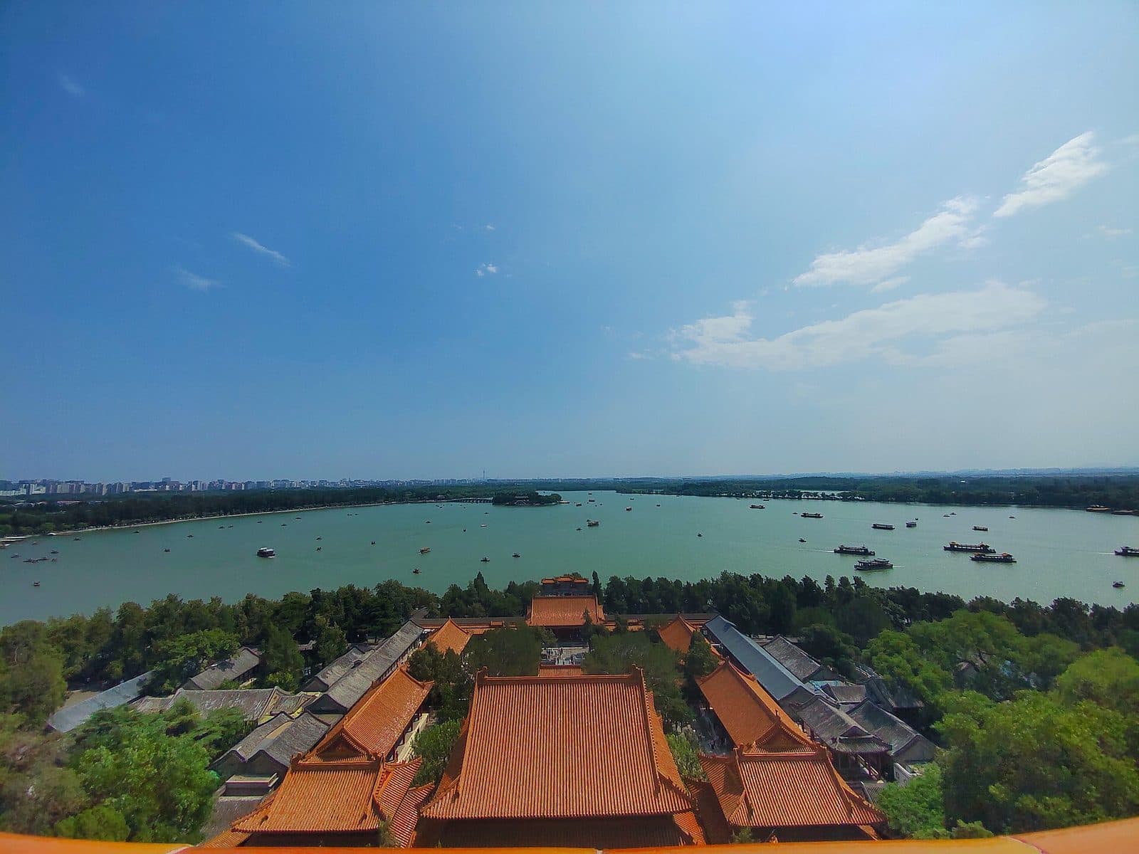 Kunming Lake and imperial buildings at the Summer Palace in Beijing
