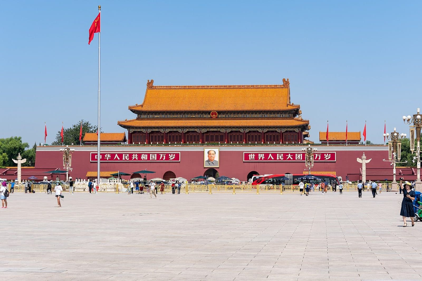 Tiananmen Gate seen from Tiananmen Square in central Beijing