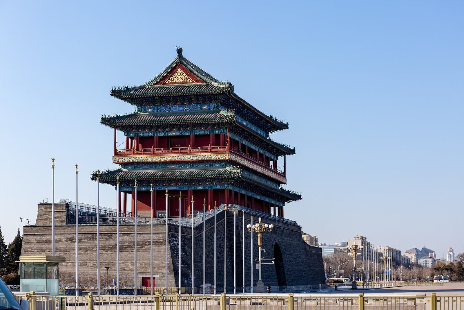 Southern end of Tiananmen Square in Beijing on a clear day