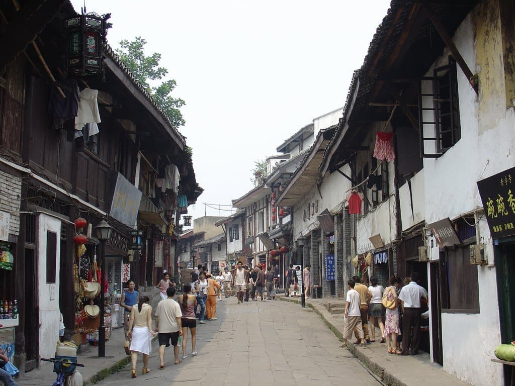 Historic lanes and traditional buildings in Ciqikou Ancient Town — view 2