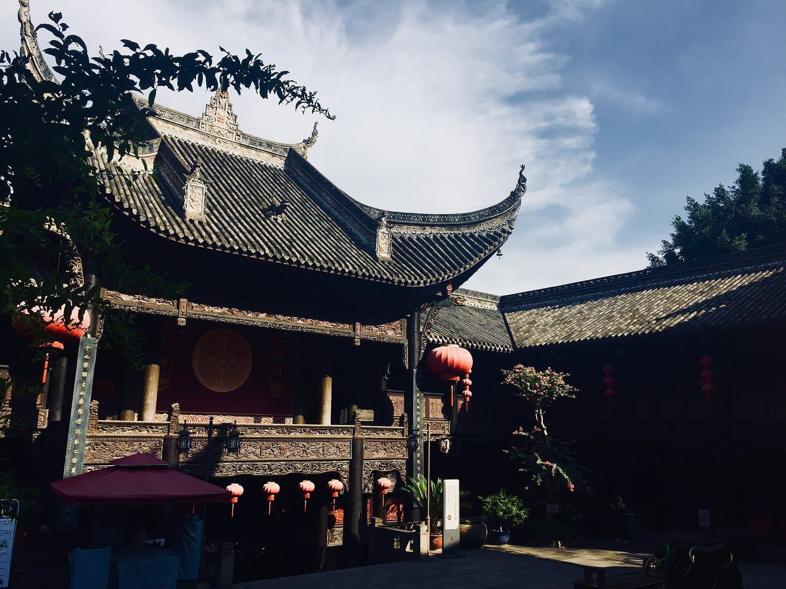 Historic halls and carved roofs at Chongqing Huguang Guild Hall — view 2