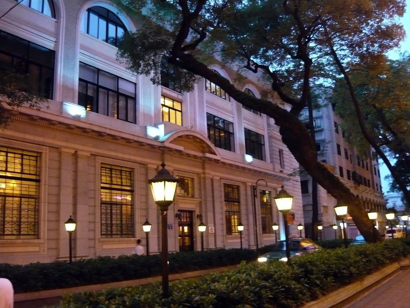 Historic architecture and tree-lined streets on Shamian Island — view 1