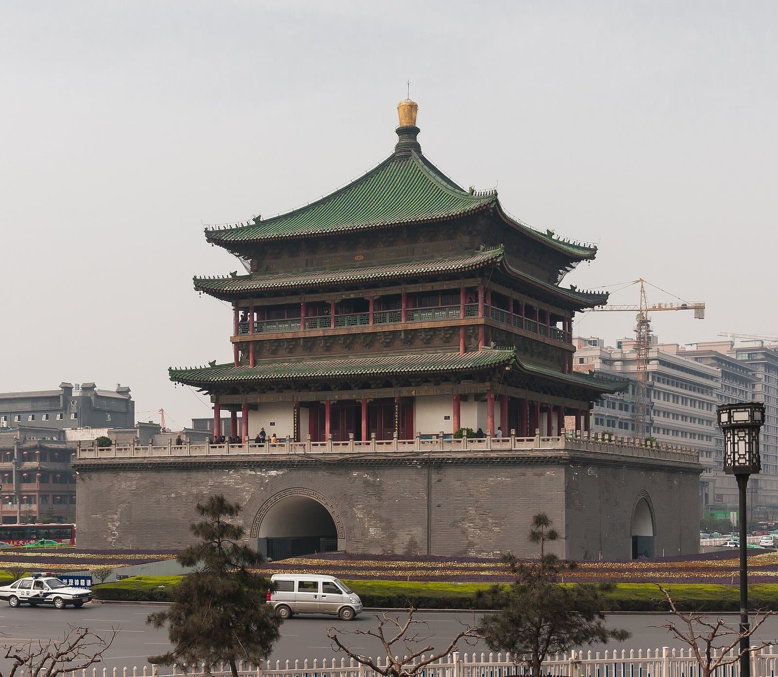 Xi'an Bell Tower at the center of the historic city — view 3