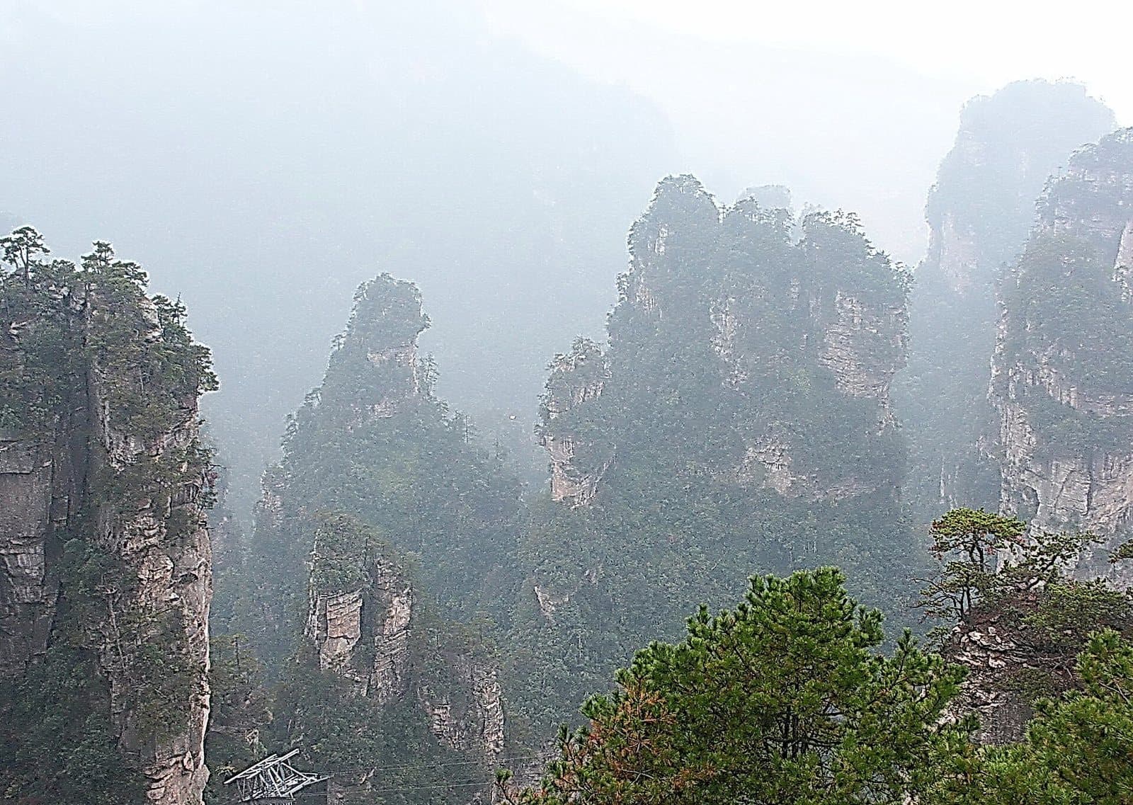 Mountain viewpoints at Huangshi Village in Zhangjiajie — view 2