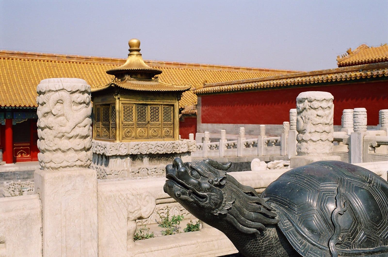 Large ceremonial courtyard inside the Forbidden City in Beijing