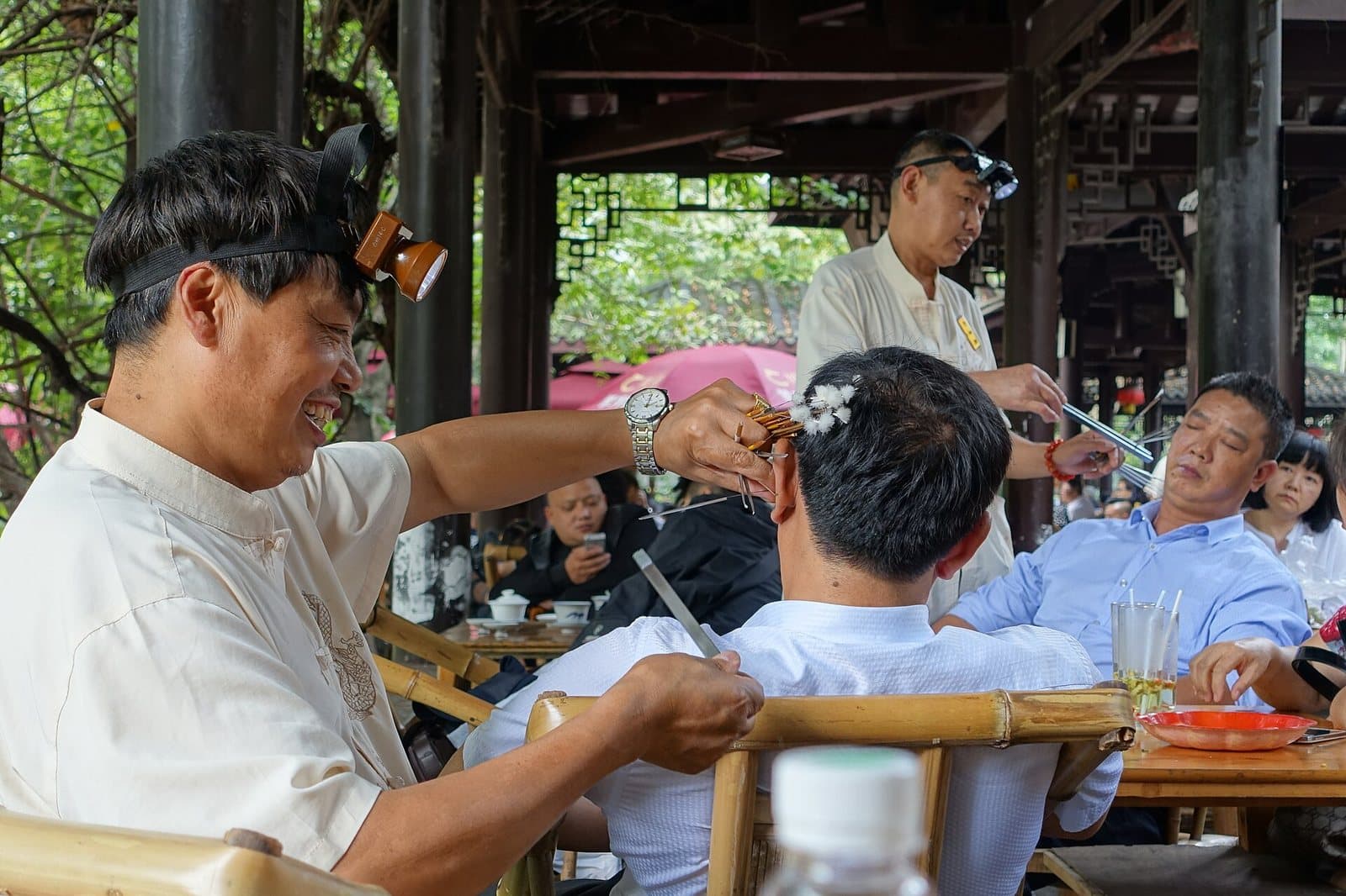 Tea gardens and daily life in Chengdu People's Park — view 2