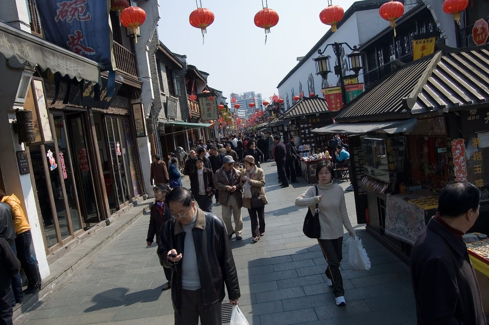 Traditional shops and pedestrian lanes on Hefang Street — view 3