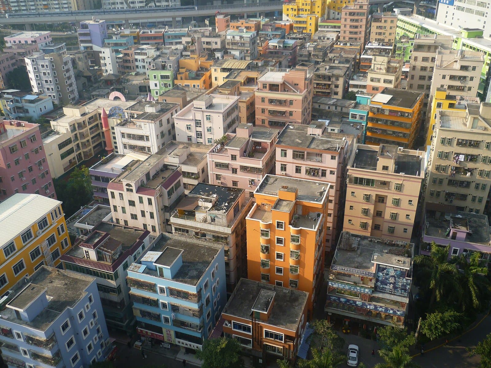 Painting studios and colorful lanes in Dafen Oil Painting Village — view 1
