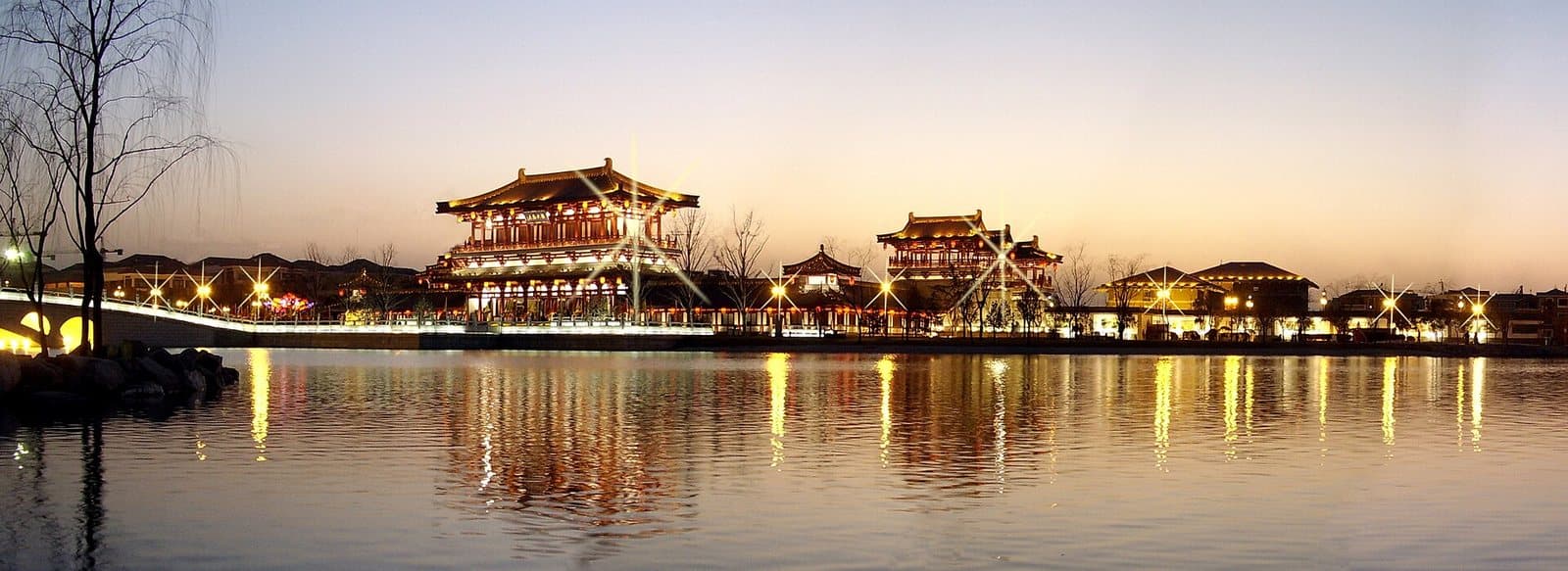 Tang-inspired architecture and gardens at Tang Paradise in Xi'an — view 3