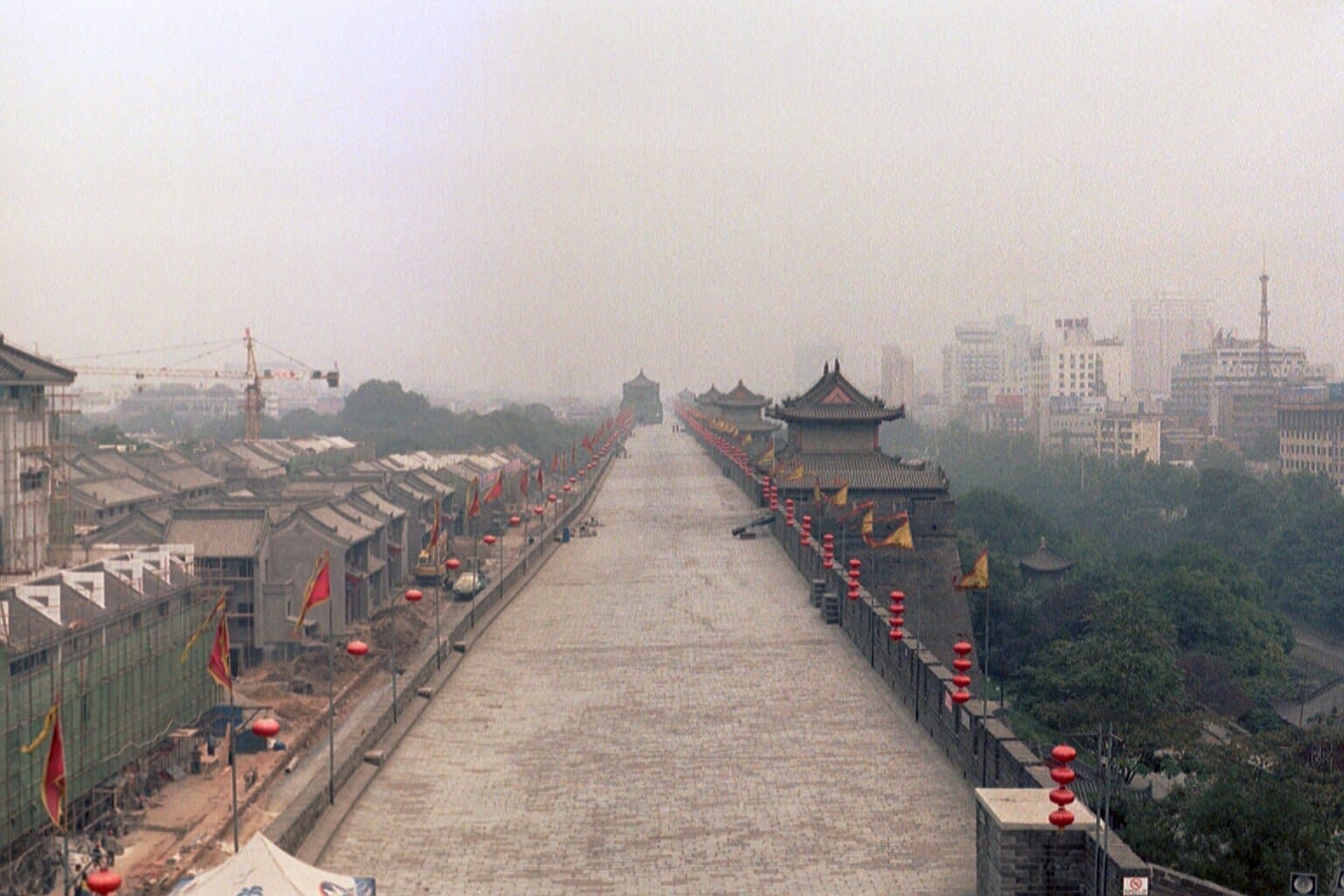 Ramparts and gate towers on Xi'an City Wall — view 3